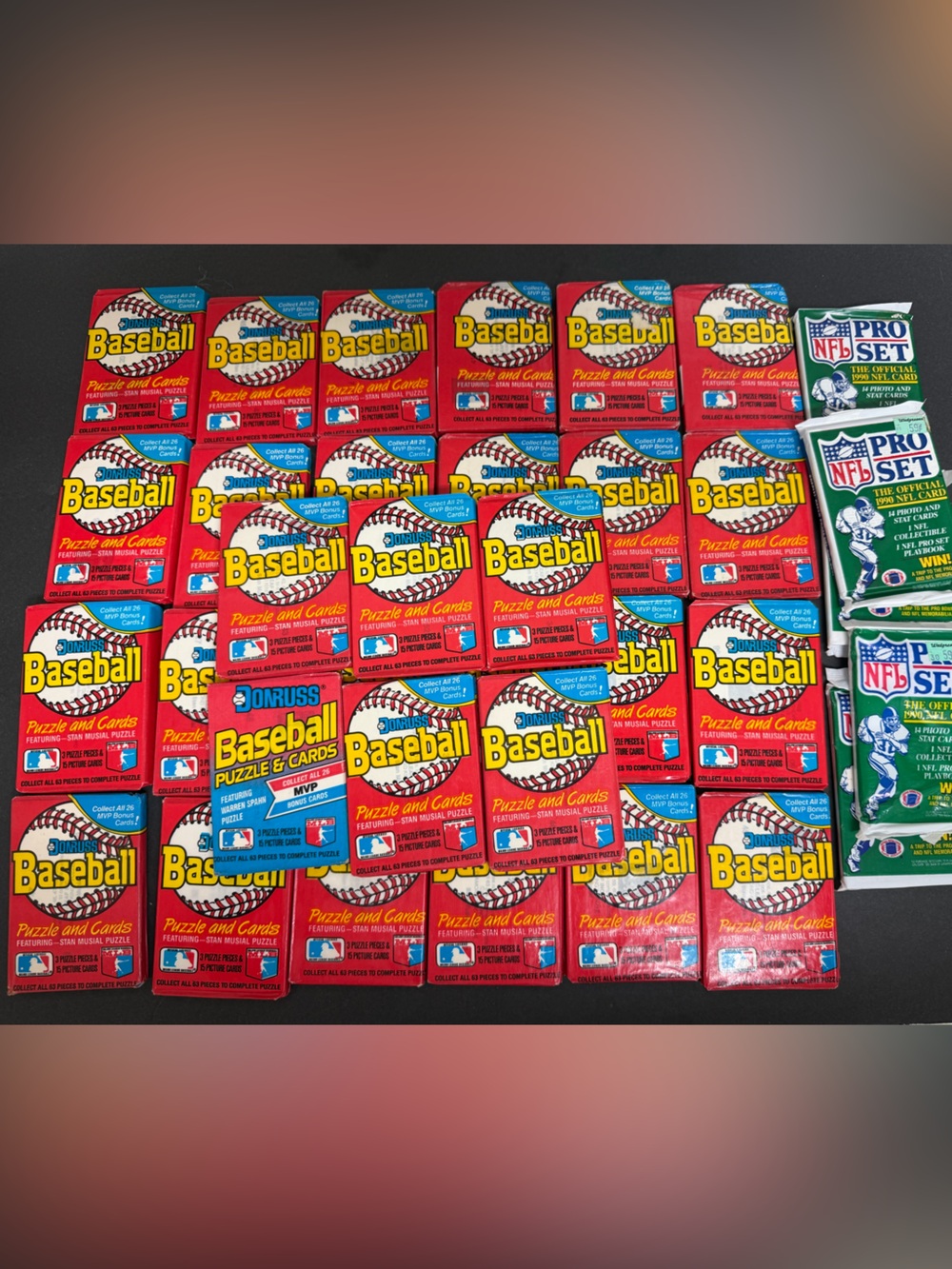 Vintage 1988 Donruss Baseball Puzzle And Cards Lot Of 30 Sealed Packs